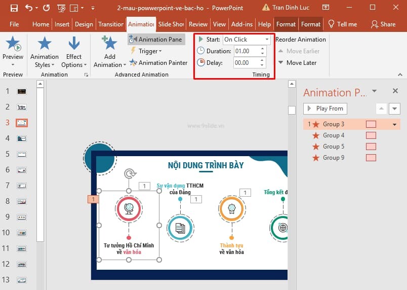 Cách sử dụng hiệu ứng biến mất trong Powerpoint 3