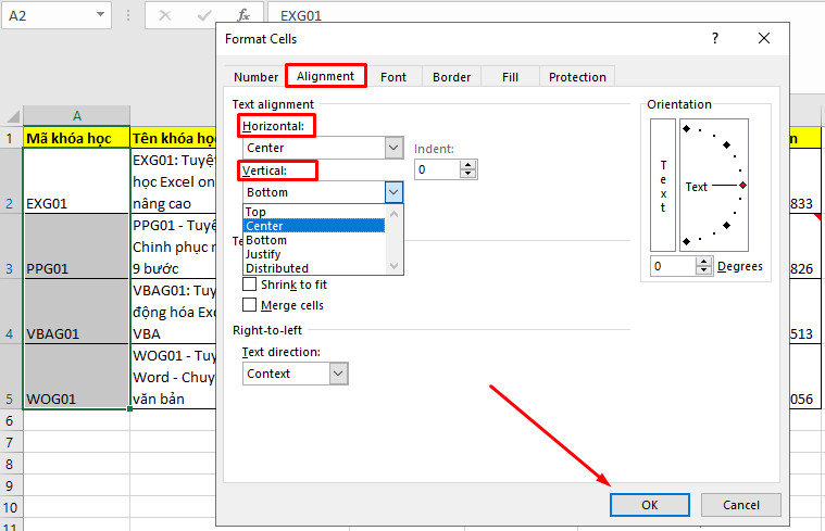 Các cách mở Format Cells trong Excel