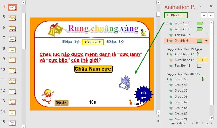 Chạy thử âm thanh trong Powerpoint