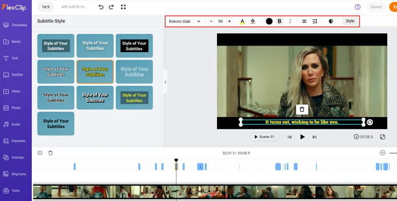 công cụ chuyển đổi giọng nói video thành văn bản flexclip