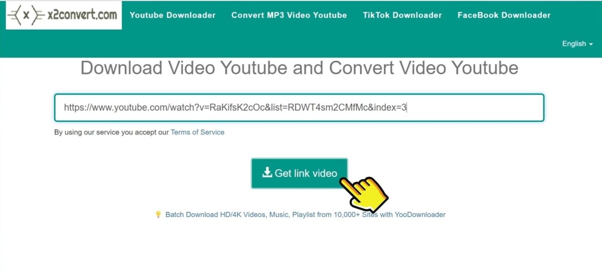 công cụ tách nhạc Youtube X2convert.com 2