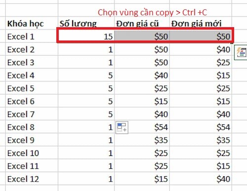 kết quả khi sử dụng Skip Blanks