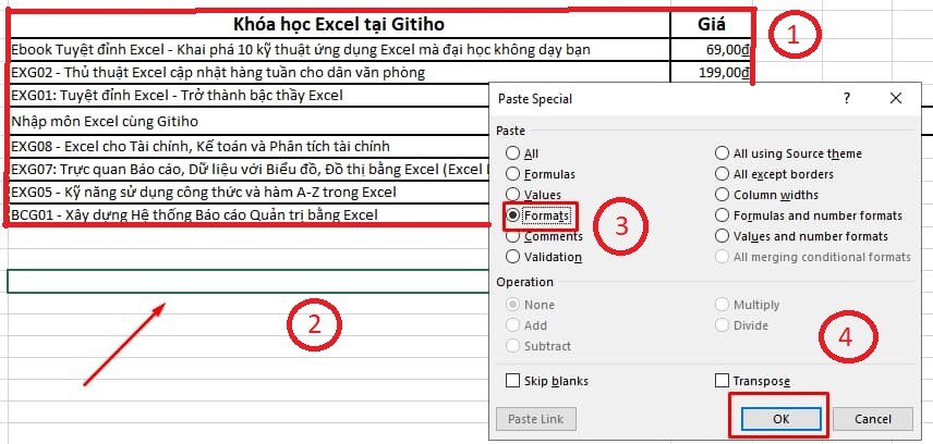 tính năng xác thực dữ liệu Data Validation