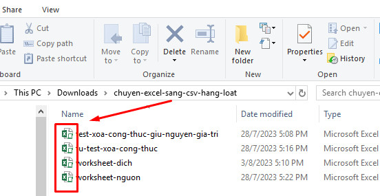nhấn ok để Excel là ứng dụng mặc định khi mở tệp CSV
