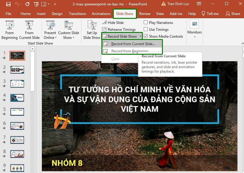 cách ghi âm trên Powerpoint 1