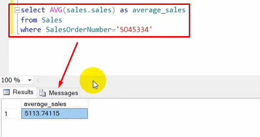 Hàm AVG để tính trung bình trong SQL 1