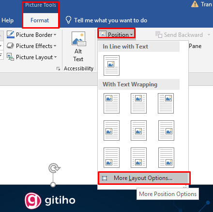 Lựa chọn layout cho bức ảnh