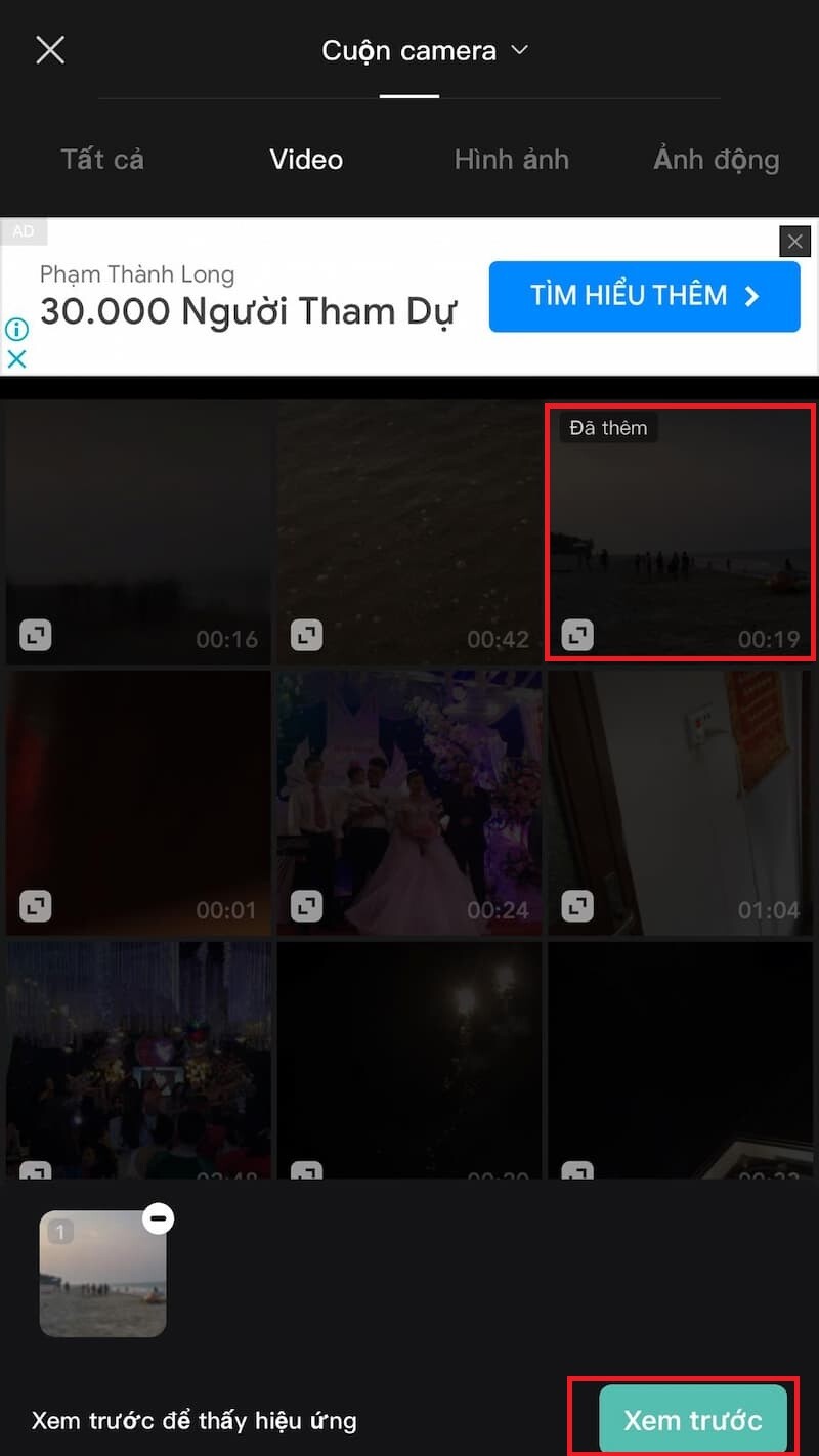 Thay thế ảnh và video của bạn trên mẫu