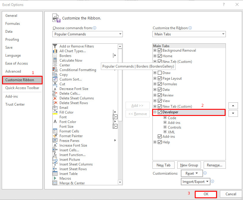 cách làm checkbox trong excel