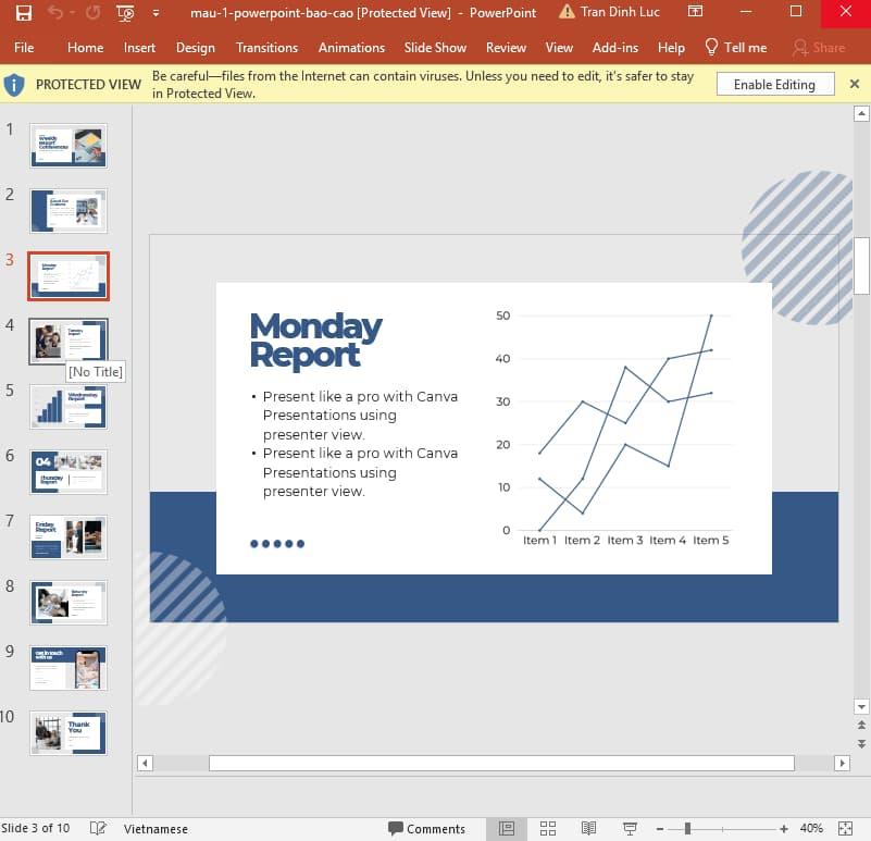 mẫu Powerpoint báo cáo 7