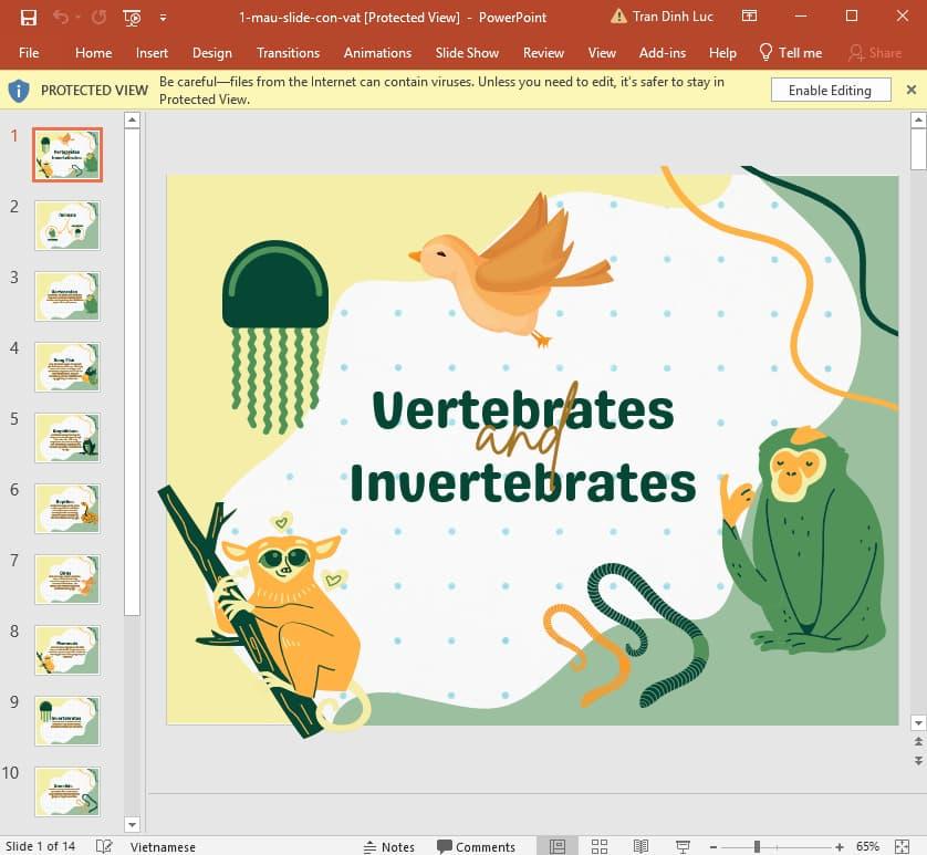 mẫu slide động vật 1