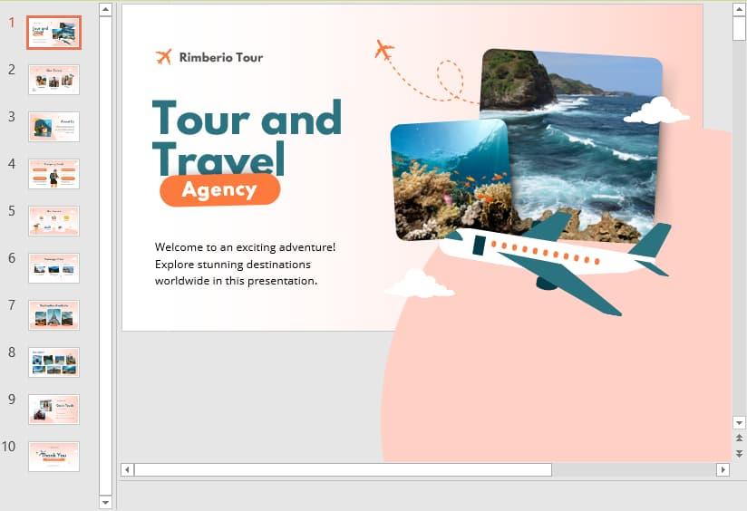 Mẫu ppt du lịch phong cách dễ thương