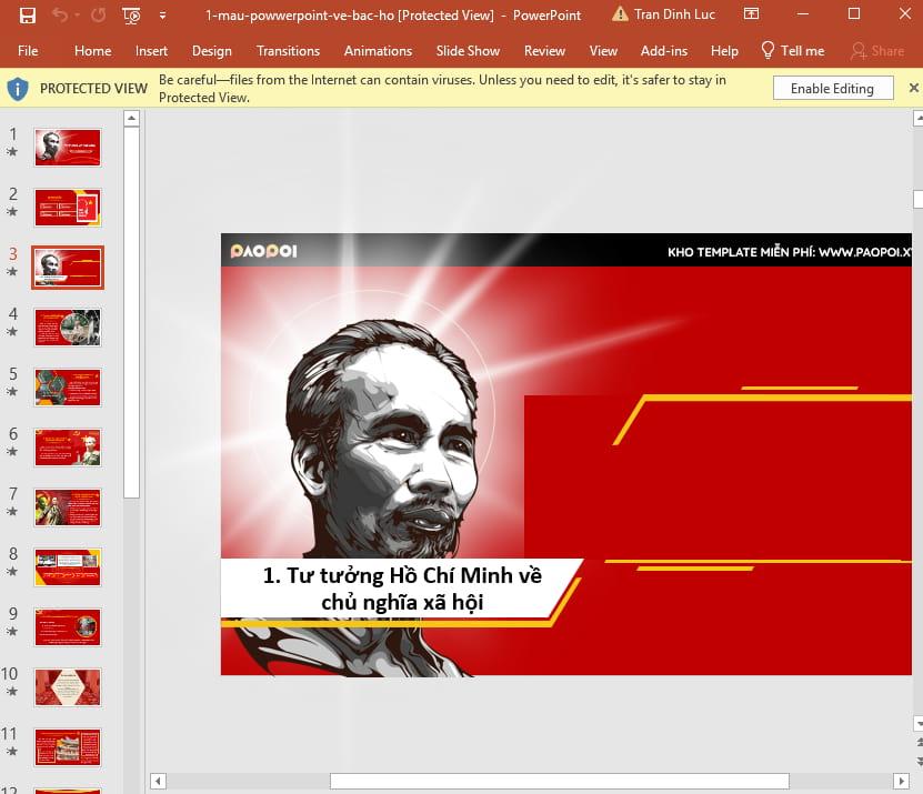 mẫu Powerpoint về Bác Hồ 1