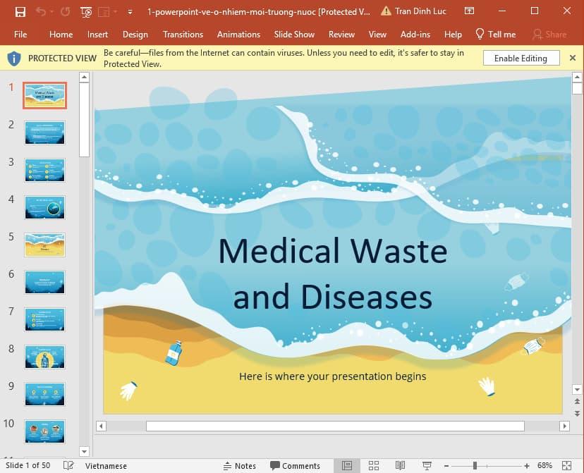 Powerpoint về ô nhiễm môi trường nước 1