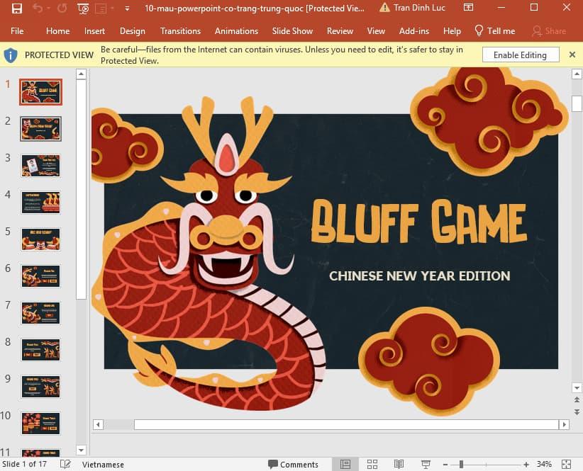 slide Powerpoint cổ trang Trung Quốc 10