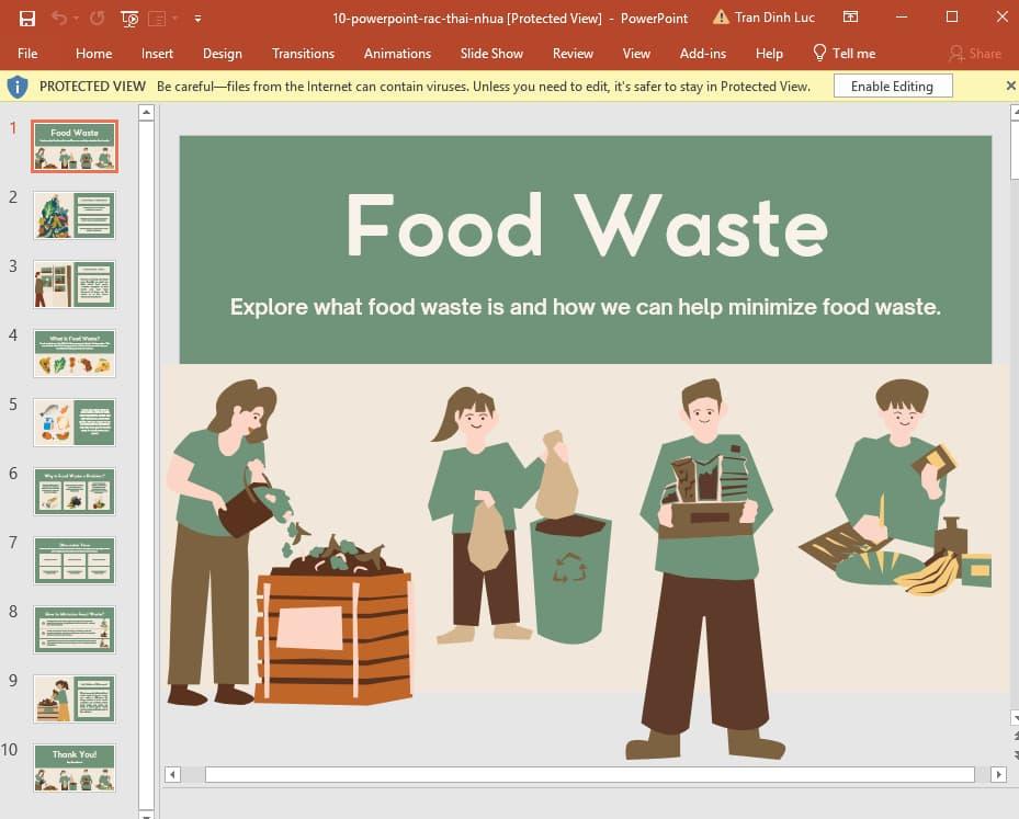 mẫu powerpoint về rác thải nhựa 10