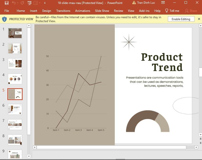 mẫu slide màu nâu 10