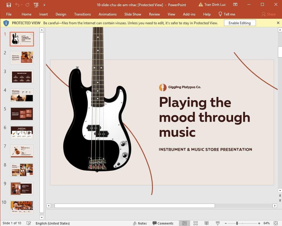 mẫu slide chủ đề âm nhạc 10
