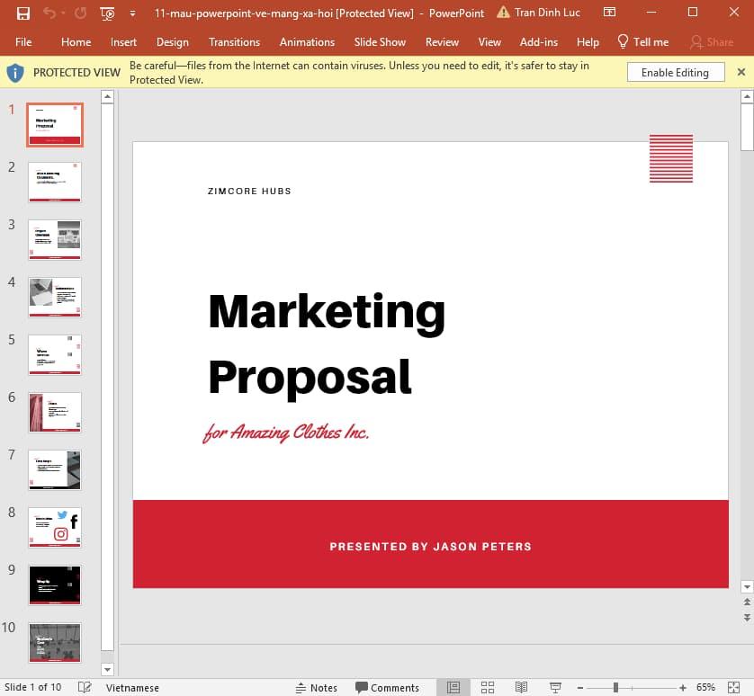 mẫu slide bài thuyết trình powerpoint về mạng xã hội 11