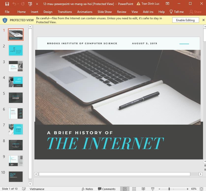 mẫu slide bài thuyết trình powerpoint về mạng xã hội 12