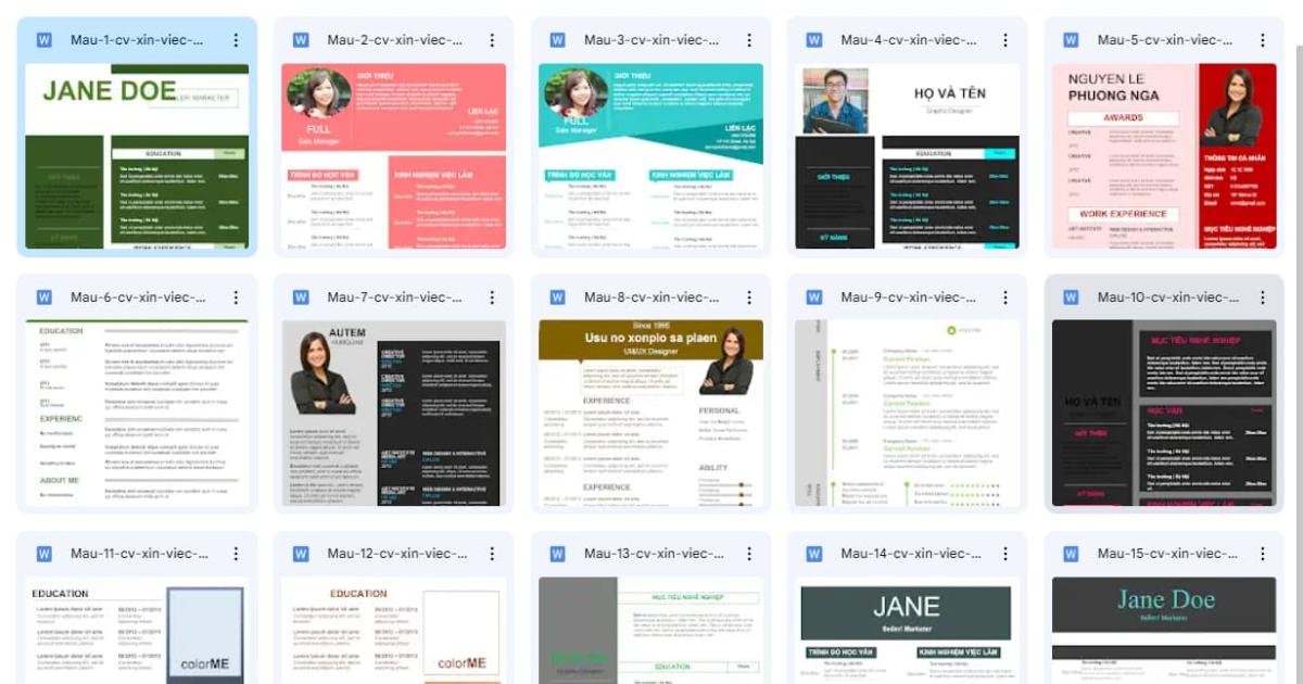 Cách tải mẫu cv xin việc file word đơn giản