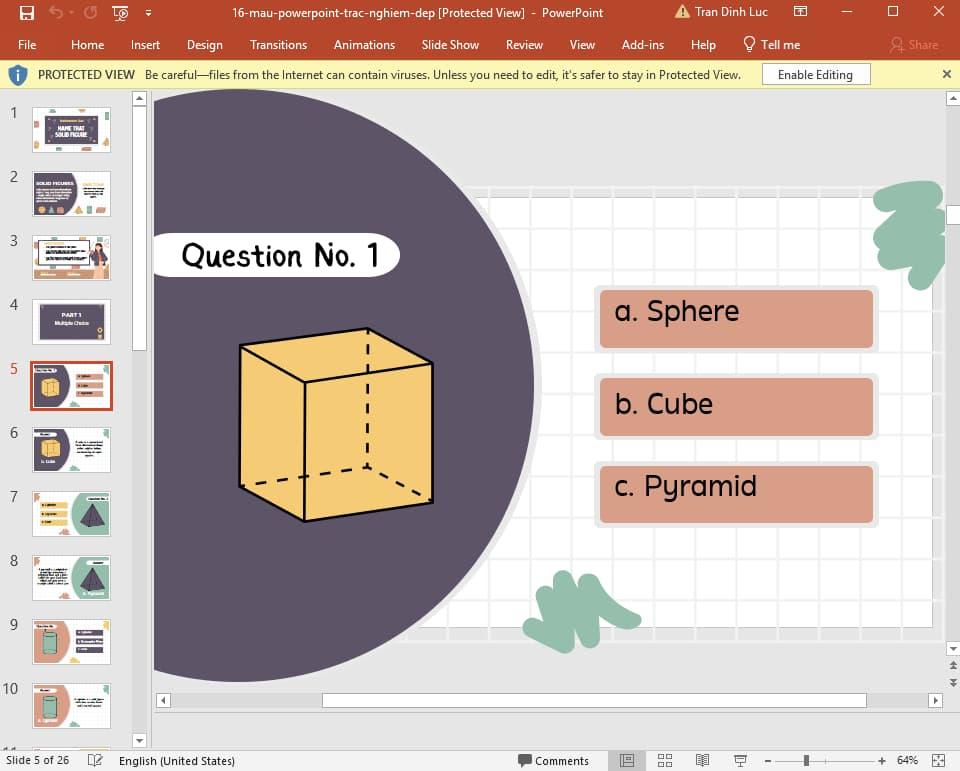 mẫu Powerpoint trắc nghiệm đẹp 34