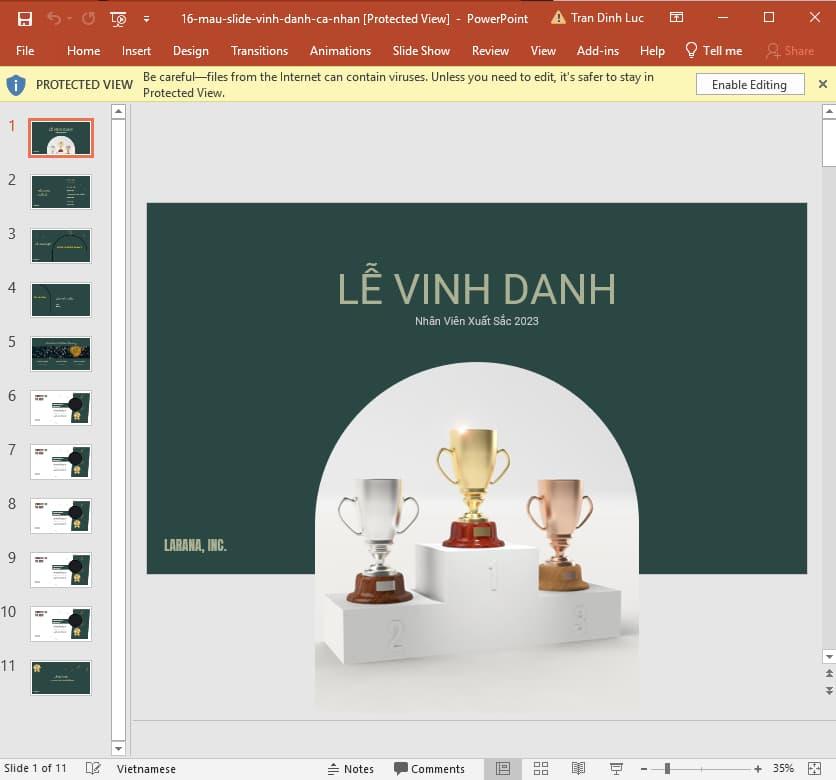 mẫu slide vinh danh cá nhân 16