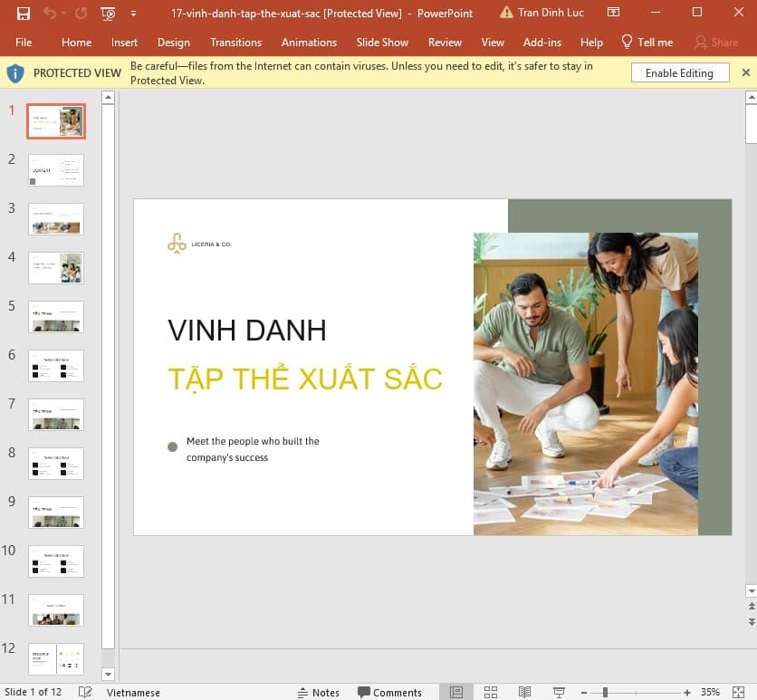 mẫu slide vinh danh cá nhân 17