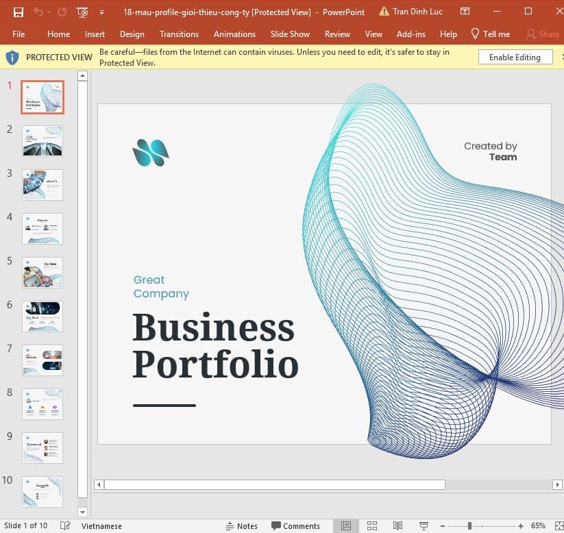 mẫu profile công ty bằng Powerpoint 18