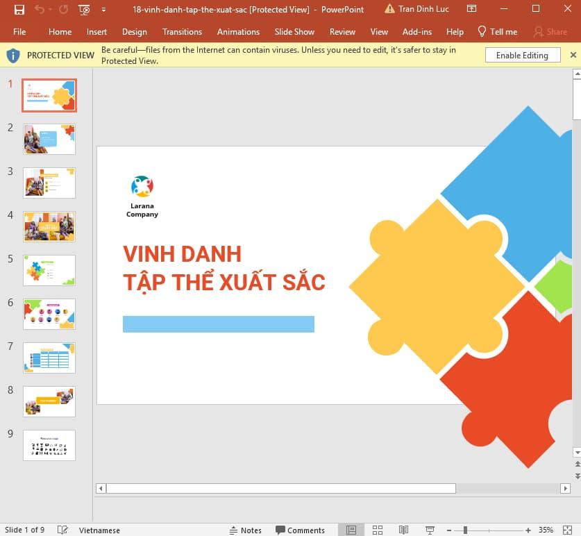mẫu slide vinh danh cá nhân 18