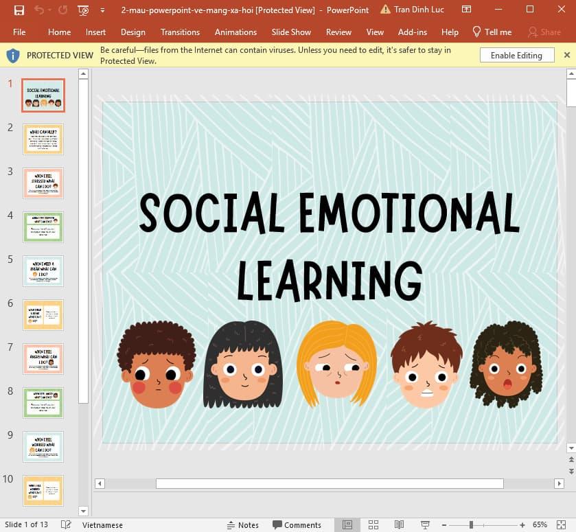mẫu slide bài thuyết trình powerpoint về mạng xã hội 2