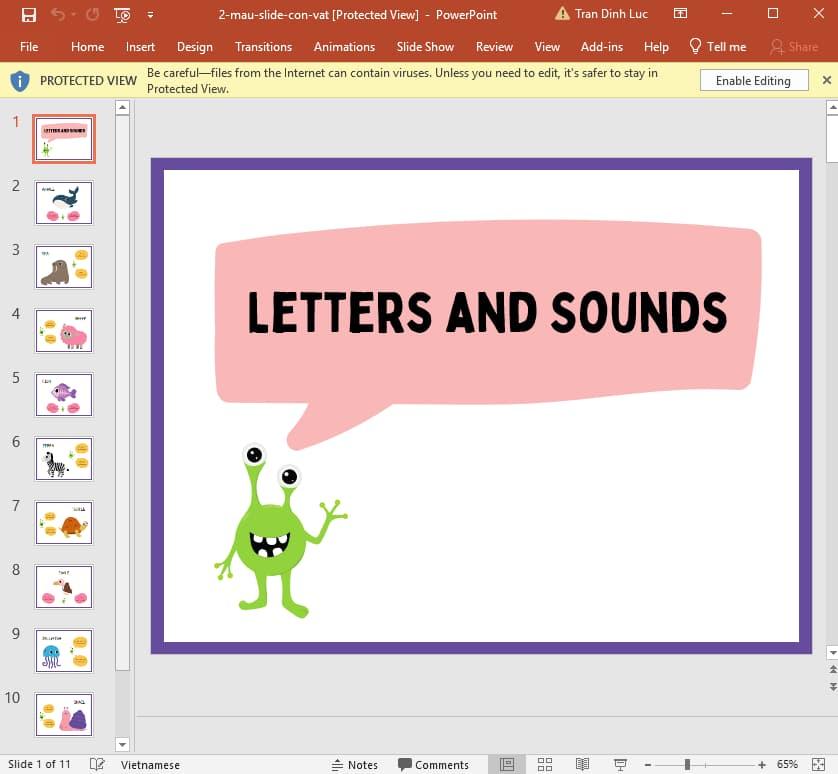 mẫu slide động vật 2