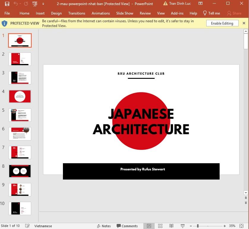 mẫu Powerpoint Nhật Bản 2