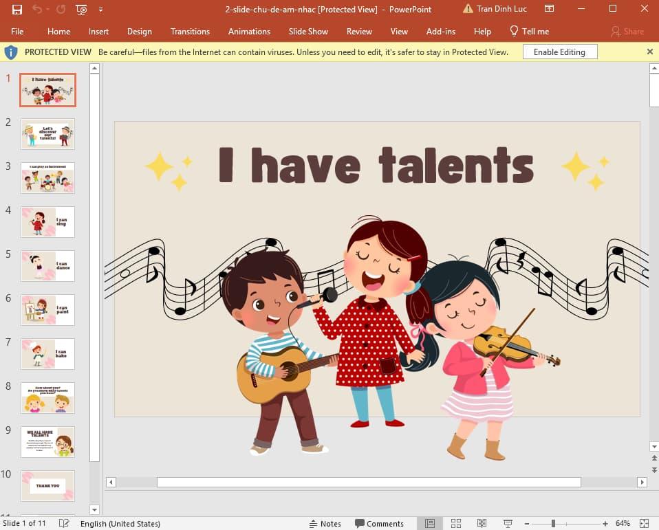 mẫu slide chủ đề âm nhạc 2