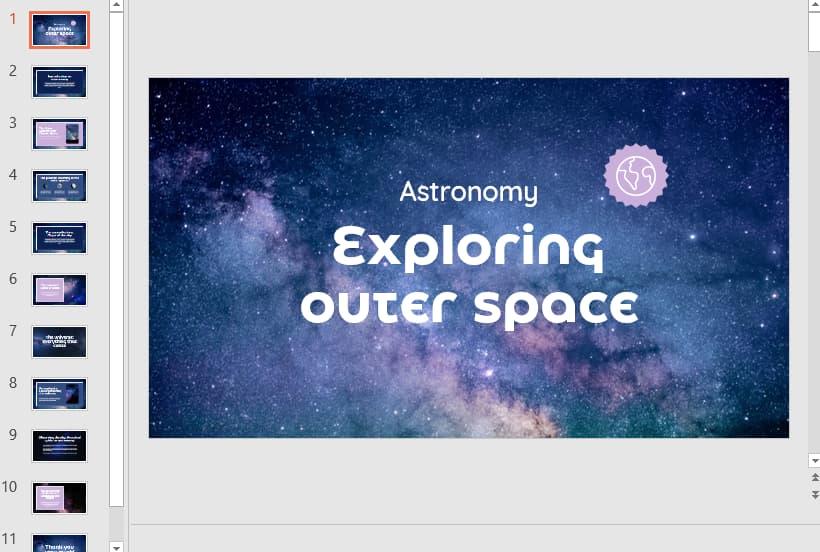 Bộ sưu tập 40+ slide và hình nền Powerpoint vũ trụ huyền bí