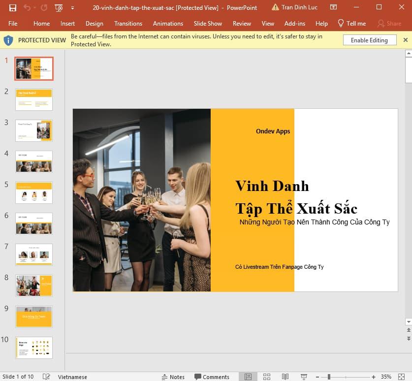 mẫu slide vinh danh cá nhân 20
