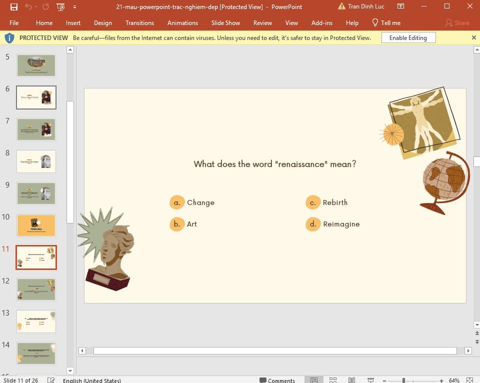 mẫu Powerpoint trắc nghiệm đẹp 21