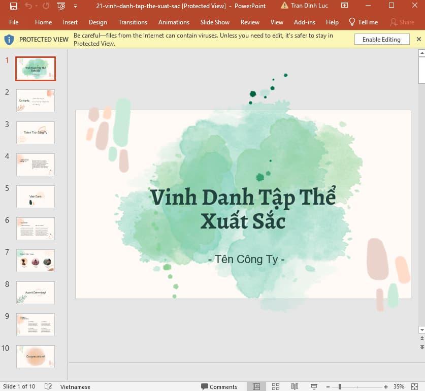 mẫu slide vinh danh cá nhân 21