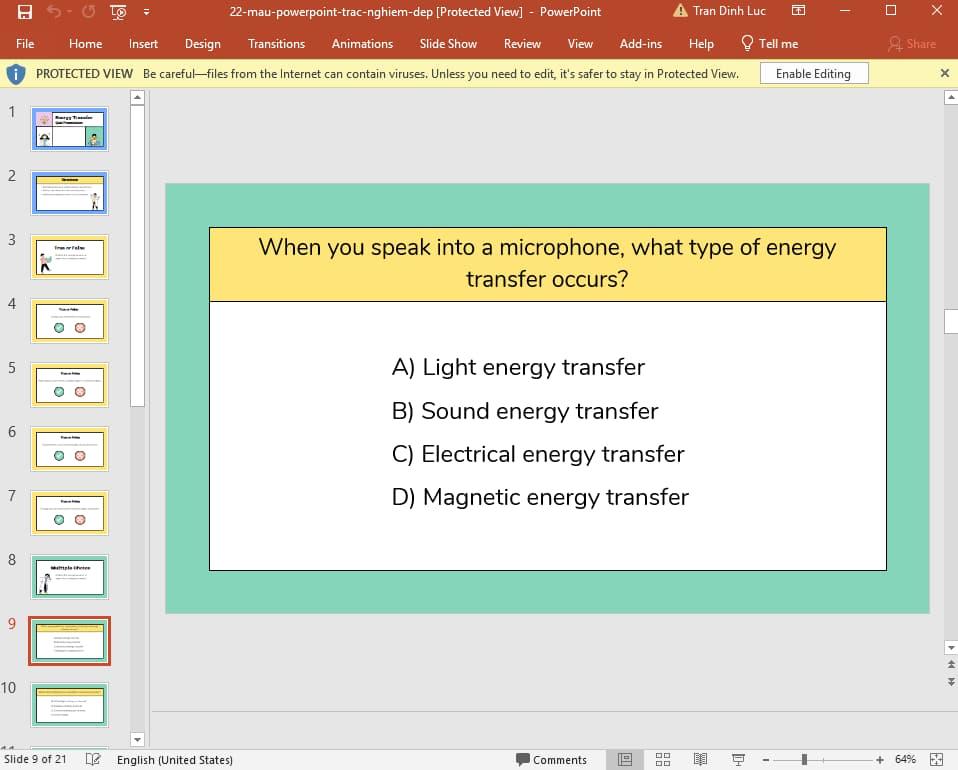 mẫu Powerpoint trắc nghiệm đẹp 22