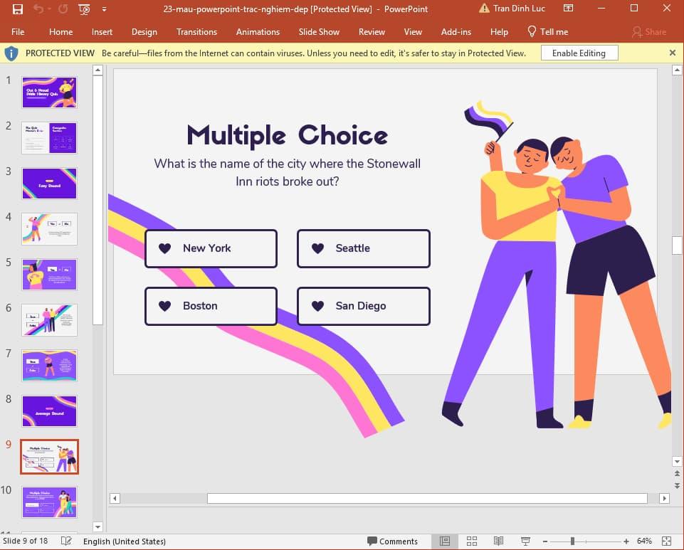 mẫu Powerpoint trắc nghiệm đẹp 23