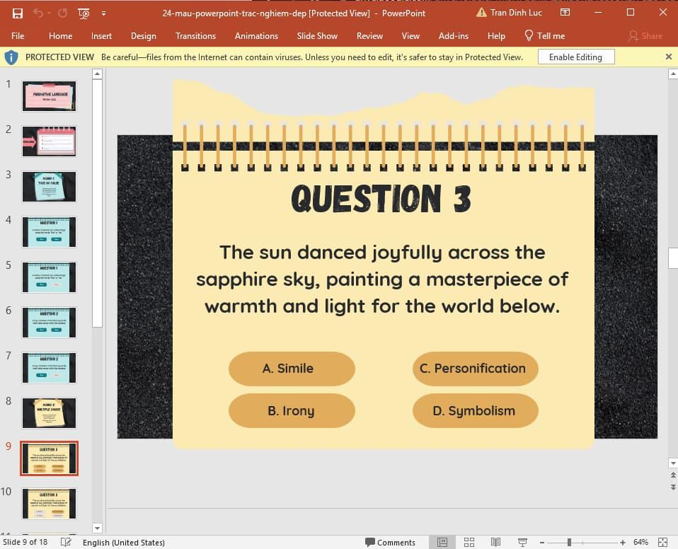 mẫu Powerpoint trắc nghiệm đẹp 24