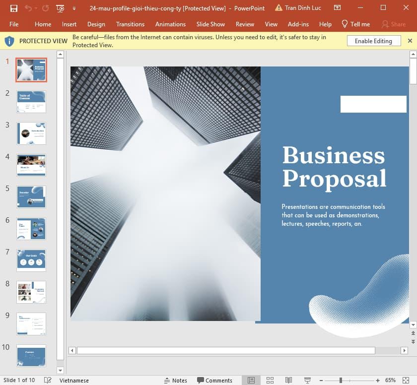mẫu profile công ty bằng Powerpoint 24
