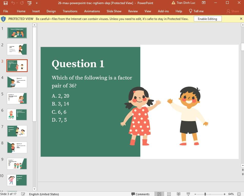 mẫu Powerpoint trắc nghiệm đẹp 26