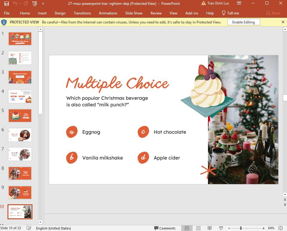 mẫu Powerpoint trắc nghiệm đẹp 27