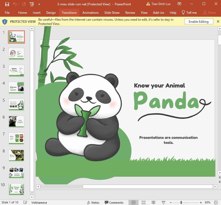 mẫu slide động vật 3