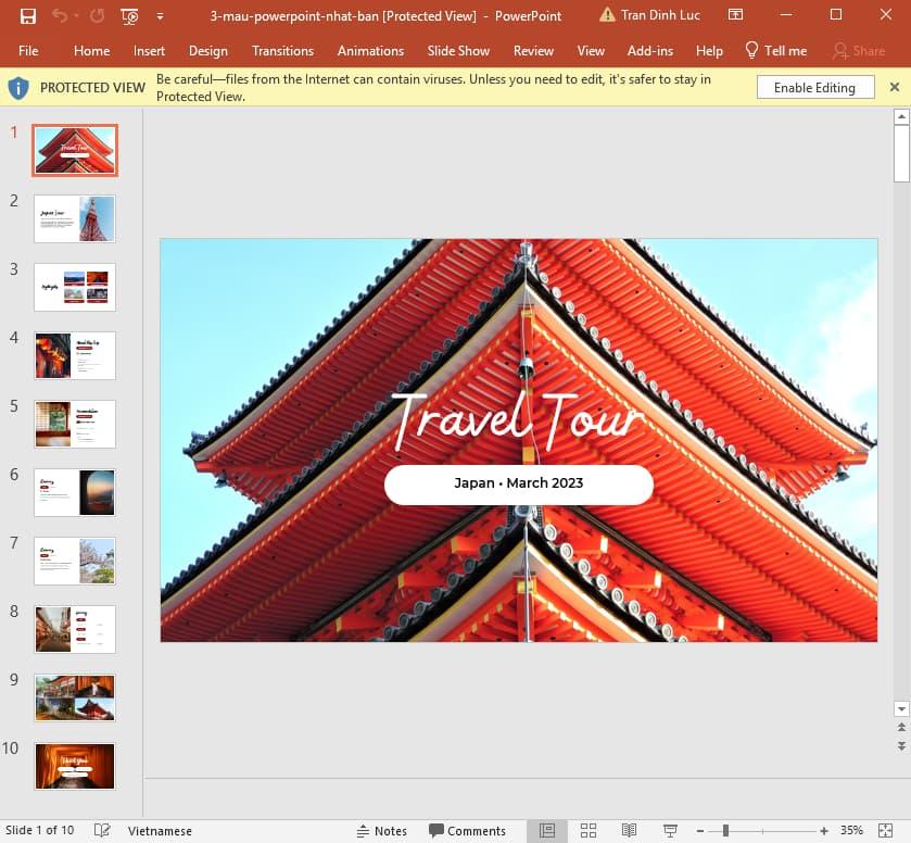 mẫu Powerpoint Nhật Bản 3