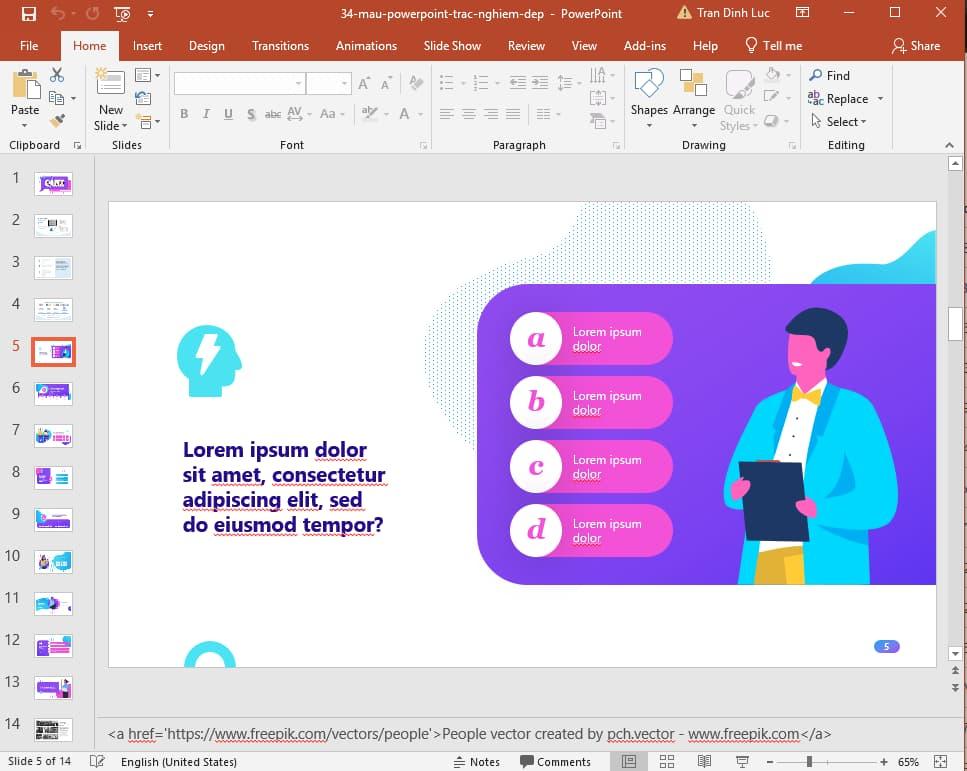 mẫu Powerpoint trắc nghiệm đẹp 34