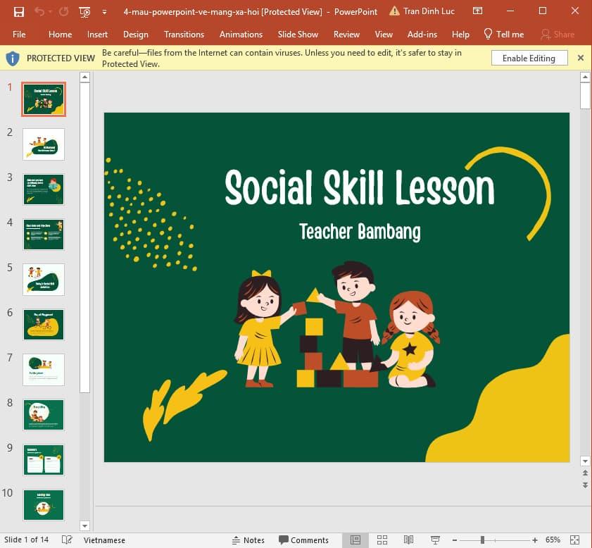 mẫu slide bài thuyết trình powerpoint về mạng xã hội 4