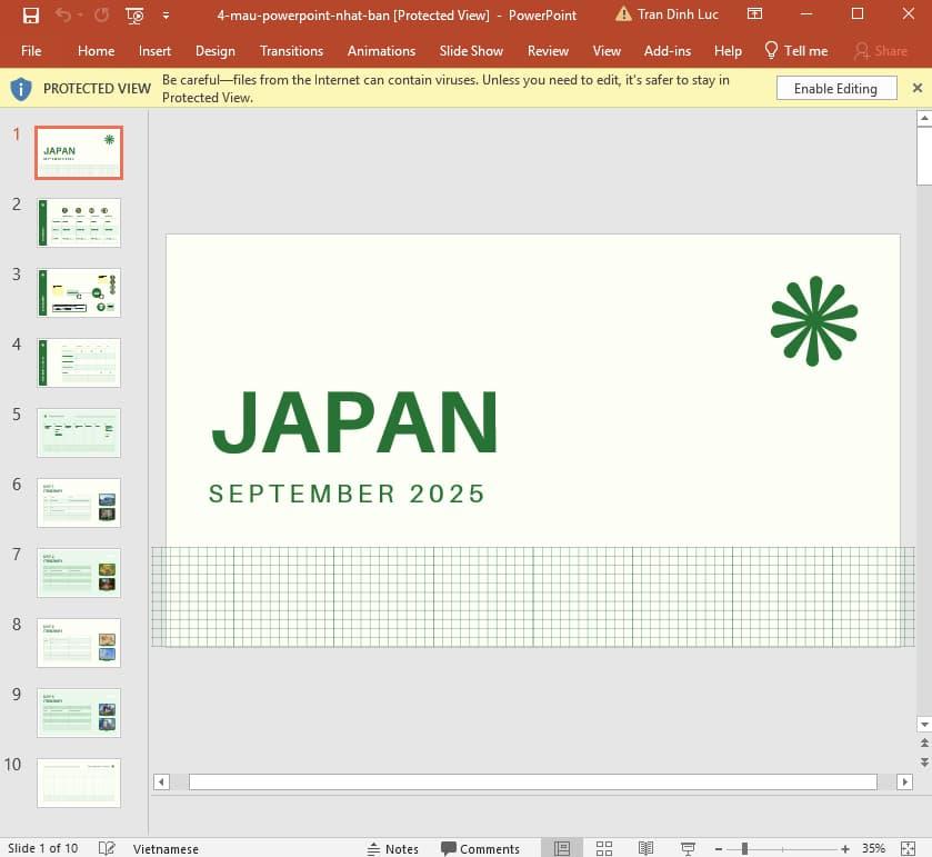 mẫu Powerpoint Nhật Bản 4