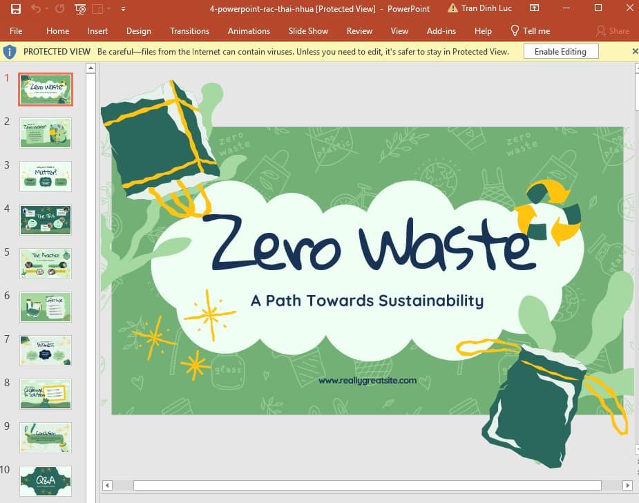 mẫu powerpoint về rác thải nhựa 4